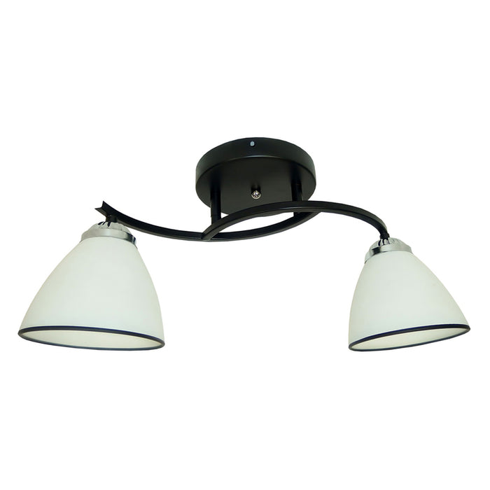 CHANDELIER PAIR E27 BLACK/CHROME D-IL POCULUM
