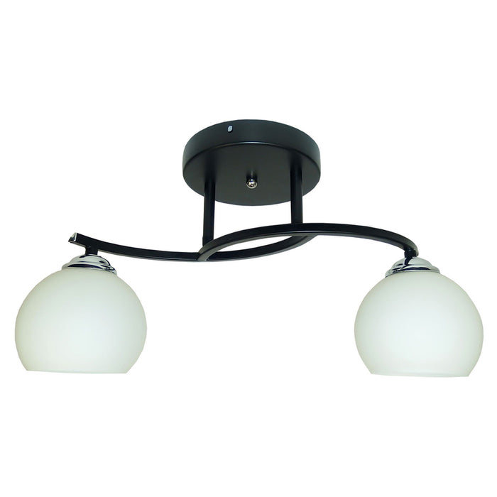 CHANDELIER PAIR E27 BLACK/CHROME D-IL ALBA PILA