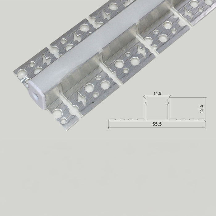 ALUMINUM PROFILE FOR INSTALLATION UNDER FLEXIBLE CARDBOARD D-IL