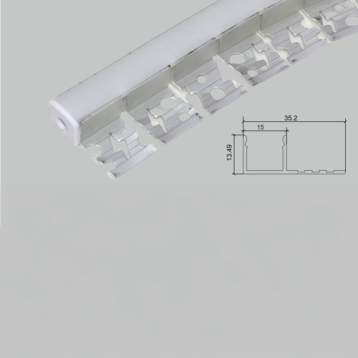 ALUMINUM PROFILE FOR BUILD-IN UNDER CARDBOARD CORNER FLEXIBLE D-IL