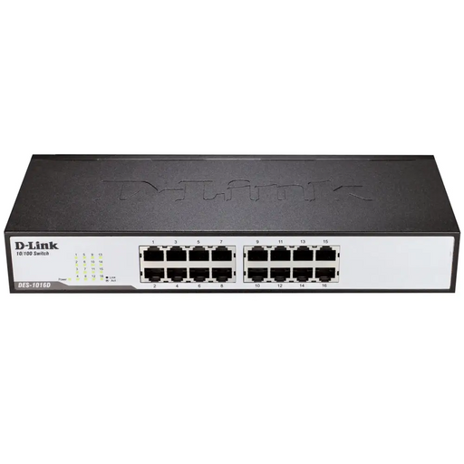 D-Link 16-Port 10/100Mbps Fast Ethernet Unmanaged Switch rack mountable - Неуправляеми комутатори<<<D-LINK мрежови