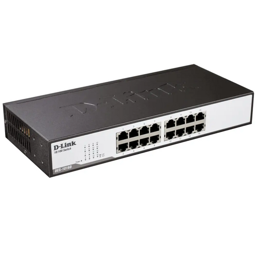 D-Link 16-Port 10/100Mbps Fast Ethernet Unmanaged Switch rack mountable - Неуправляеми комутатори<<<D-LINK мрежови