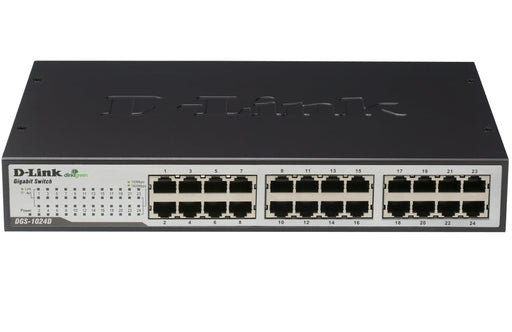D-Link 24-Port 10/100/1000Mbps Copper Gigabit Ethernet Switch rack mountable - Неуправляеми комутатори<<<D-LINK мрежови