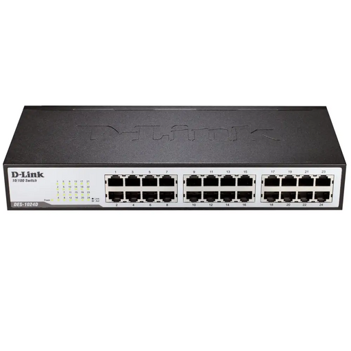 D-Link 24-Port 10/100Mbps Fast Ethernet Unmanaged Switch rack mountable - Неуправляеми комутатори<<<D-LINK мрежови
