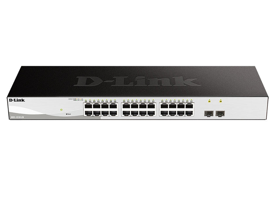 D-Link 26-Port Gigabit Smart Switch with 2 SFP ports - Управляеми комутатори<<<D-LINK мрежови