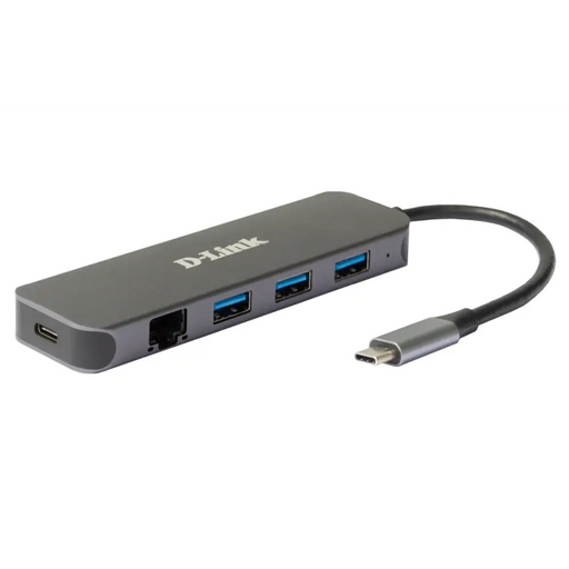 D-Link 5-in-1 USB-C Hub with Gigabit Ethernet/Power Delivery - USB и FireWire продукти<<<D-LINK мрежови