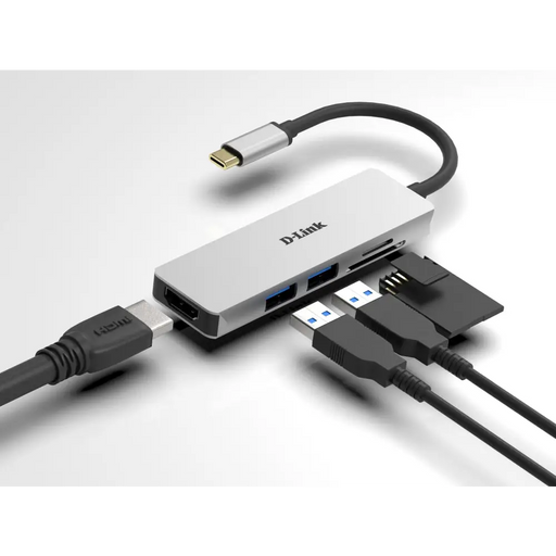 D-Link 5-in-1 USB-C Hub with HDMI and SD/microSD Card Reader - USB и FireWire продукти<<<D-LINK мрежови