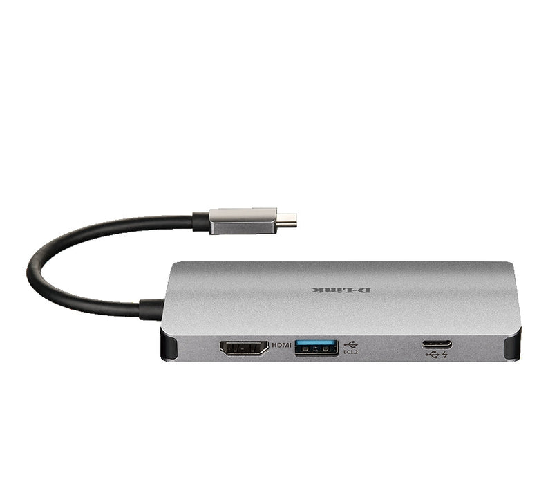 D-Link 8-in-1 USB-C Hub with HDMI/Ethernet/Card Reader/Power Delivery - USB и FireWire продукти<<<D-LINK мрежови