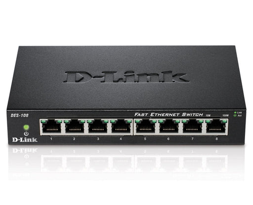 D-Link 8-port 10/100 Desktop Switch - Неуправляеми комутатори<<<D-LINK мрежови продукти<<<D-LINK<<<PolyComp