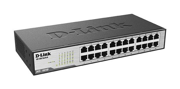 Switch D-Link DES-1024D/E, 24 port 10/100, Desktop, rack mount