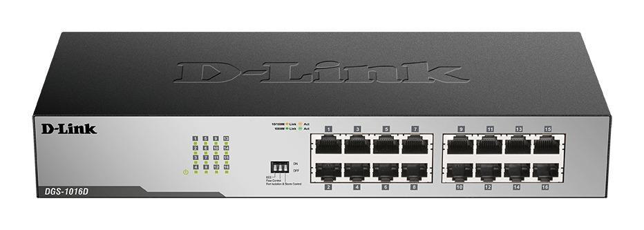 Switch D-Link DGS-1016D/E, 16 port 10/100/1000, Desktop, rack mount