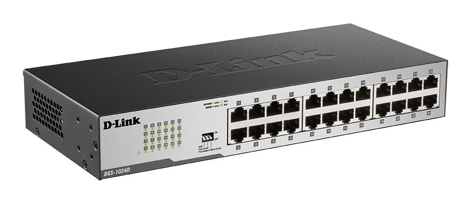 Switch D-Link DGS-1024D/E, 24 port 10/100/1000, Desktop, rack mount