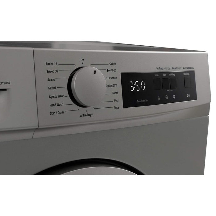 Washing machine Daewoo WM812T1SU0BG*** , 1200 rpm, 8.00 kg, D , Silver