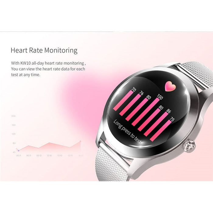 KW10 Fashion Smart Watch Women Heart Rate Monitor Sleep Monitoring