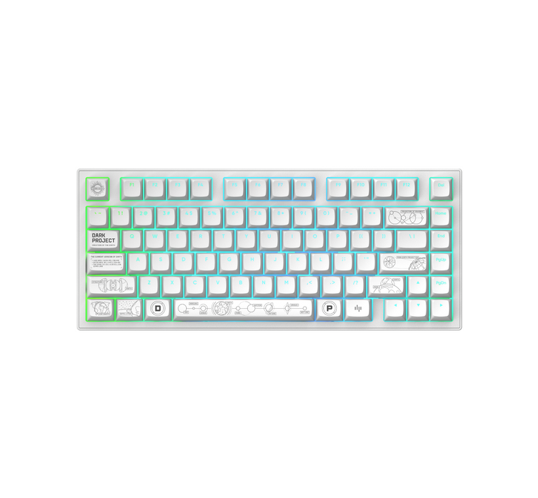 Gaming wireless keyboard Dark Project ALU81A Terra Nova White RGB