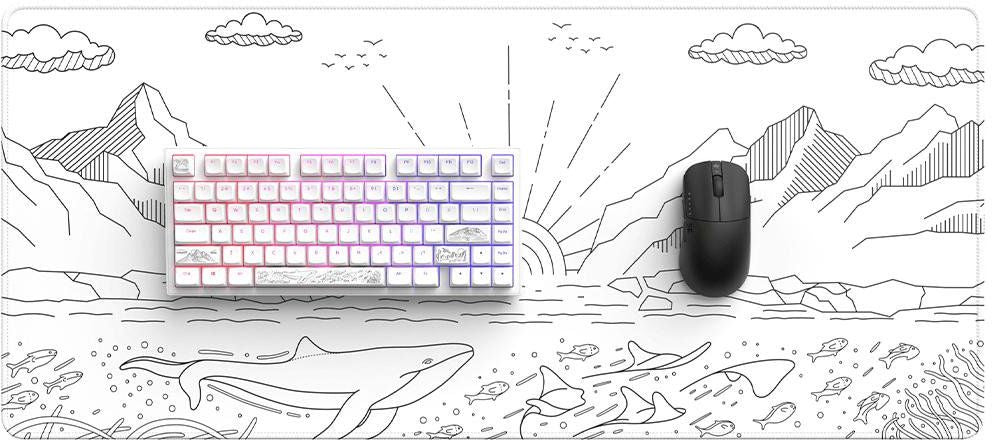 Gaming pad Dark Project - Nostra White XL