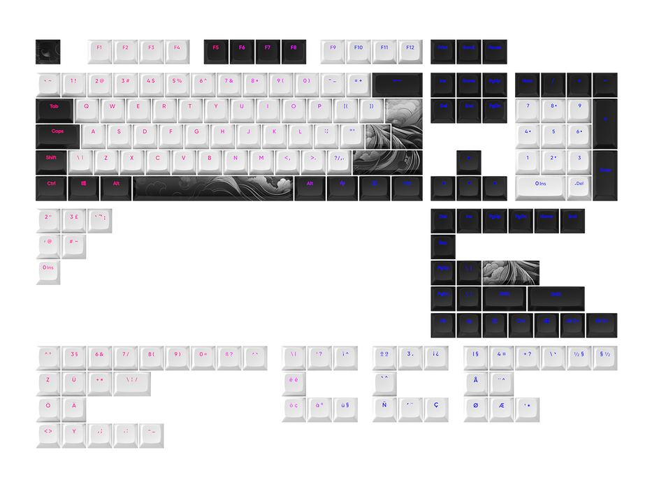 Dark Project Mechanical Keyboard Caps - INK for ANSI & ISO Layout