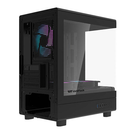 Darkflash DB330M computer case + 3 aRGB fans (black) - With fan<<<PC Cases<<<Gaming<<<InnproXML