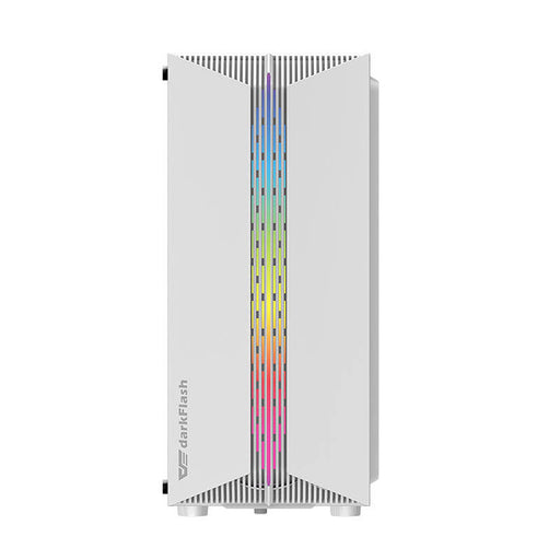 Darkflash DK151 LED computer case (white) + 3 RGB fans - With fan<<<PC Cases<<<Gaming<<<InnproXML