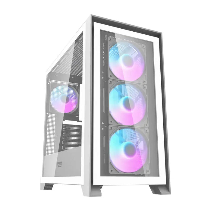Darkflash DRX90 Glass computer case (white) - With fan<<<PC Cases<<<Gaming<<<InnproXML