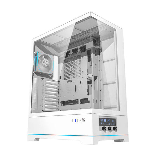 Darkflash DY451L PRO computer case (white) + 1 fan - With fan<<<PC Cases<<<Gaming<<<InnproXML