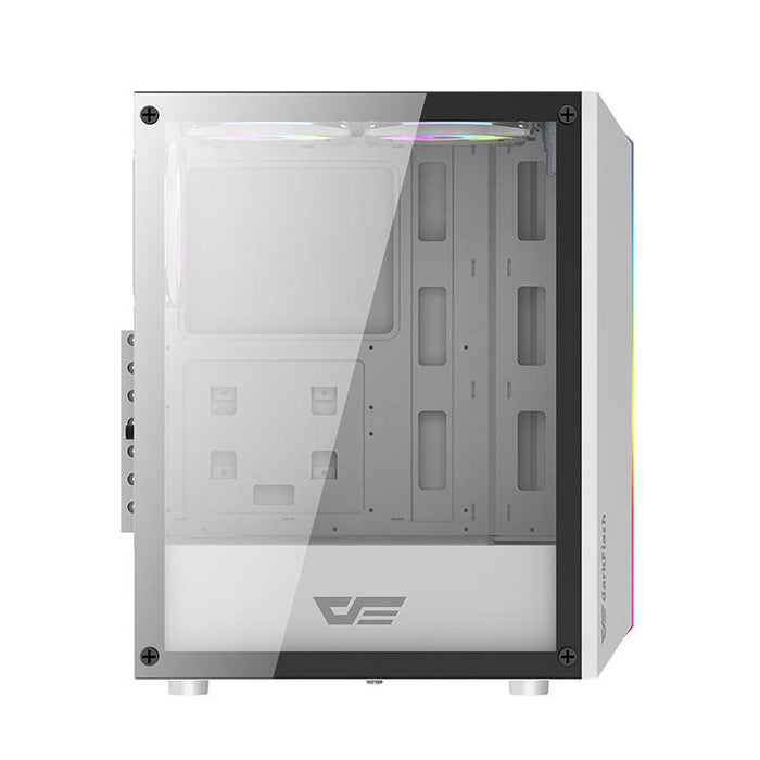 Darkflash DK151 LED computer case (white) + 3 RGB fans