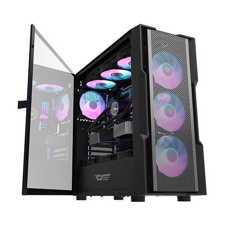 Darkflash DK431 Mesh computer case (black) + 4 ARGB fans