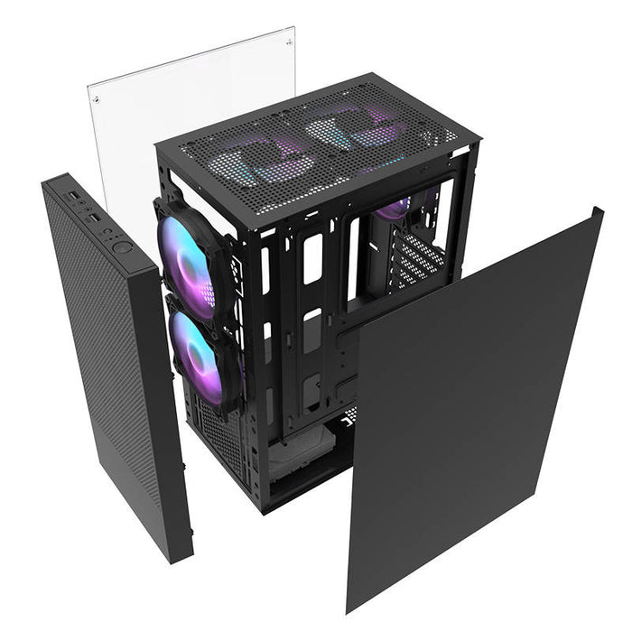 Darkflash A290 computer case (black) + 3 fans