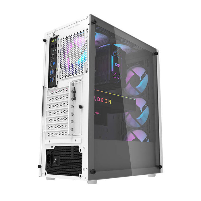 Darkflash DK351 computer case (white) + 4 RGB fans