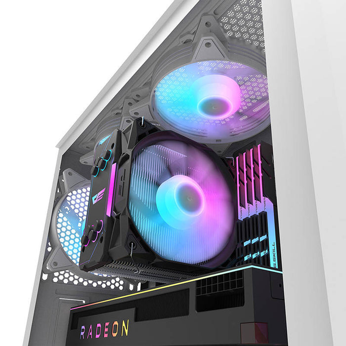 Darkflash DK352 Plus computer case (black and white) + 4 ARGB fans