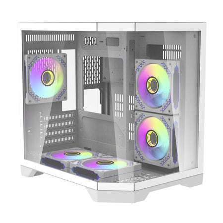 Darflash FT350 computer case + 5 aRGB fans (white)