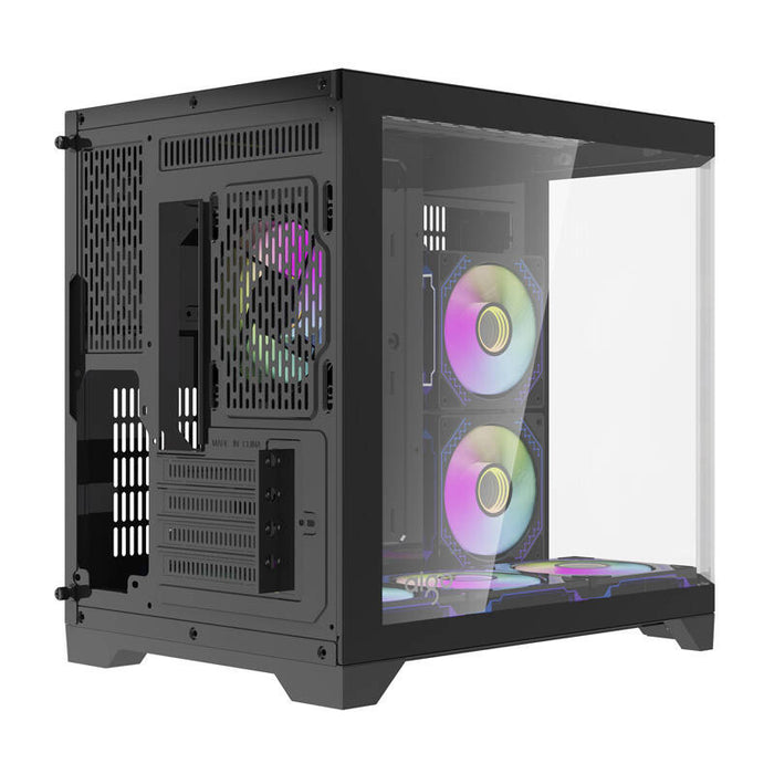 Darflash FT418 computer case + 6 aRGB fans (black)