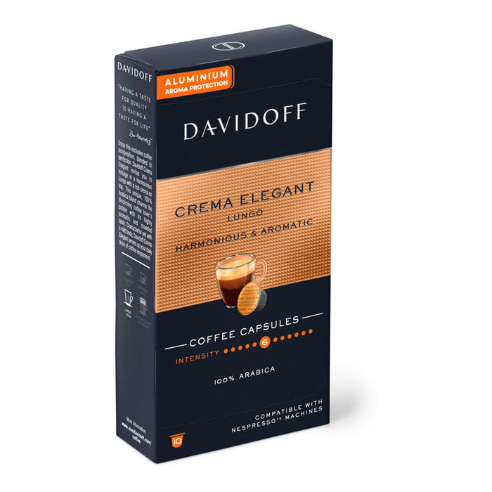 COFFEE DAVIDOFF CREMA ELEGANT LUNGO 10PCS.