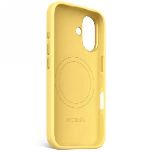 Decoded AntiMicrobial Silicone Backcover with MagSafe for iPhone 16 - Yellow - Cell phone cases and covers<<<HurtelXML