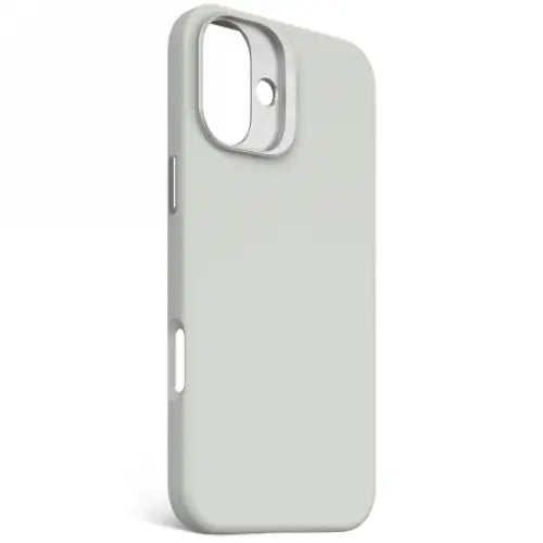 Decoded AntiMicrobial Silicone Backcover with MagSafe for iPhone 16 Plus - Gray - Cell phone cases