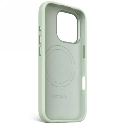 Decoded AntiMicrobial Silicone Stacks Backcover Case with MagSafe for iPhone 16 Pro - Green - Cell phone cases