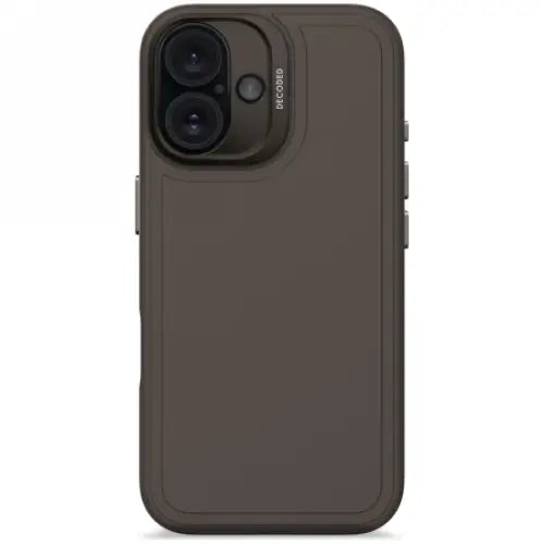 Decoded AntiMicrobial Silicone Stacks Backcover Case with MagSafe for iPhone 16 - Black - Cell phone cases