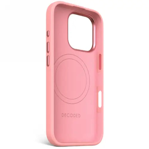 Decoded AntiMicrobial Silicone Stacks Backcover with MagSafe for iPhone 16 Pro - Pink - Cell phone cases