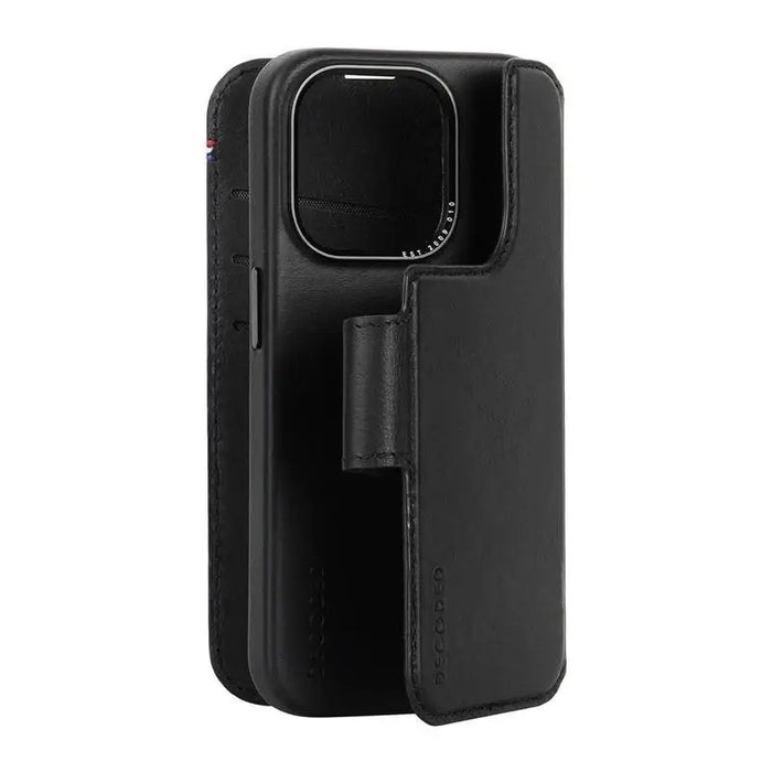 Decoded Detachable Wallet Case Leather with MagSafe for iPhone 15 Pro - Black - Cell phone cases and covers<<<HurtelXML