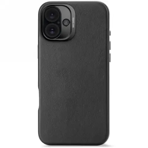 Decoded Leather Backcover case with MagSafe for iPhone 16 Plus - black - Cell phone cases and covers<<<HurtelXML