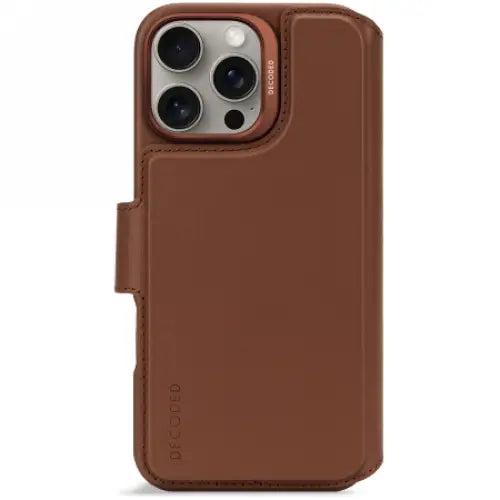 Decoded Leather Detachable Wallet MagSafe Case with Wallet for iPhone 16 Pro Max - Brown - Cell phone cases