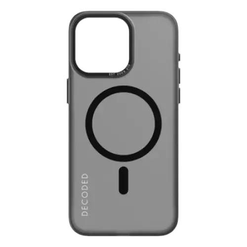 Decoded Transparent Grip Case with MagSafe for iPhone 15 Pro - gray and black - Cell phone cases and covers<<<HurtelXML