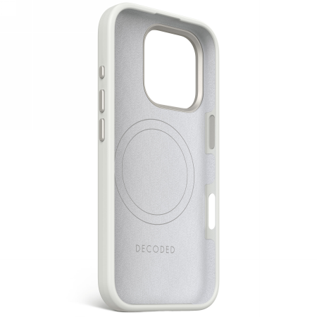 Decoded AntiMicrobial Silicone Backcover with MagSafe for iPhone 16 Pro - Gray