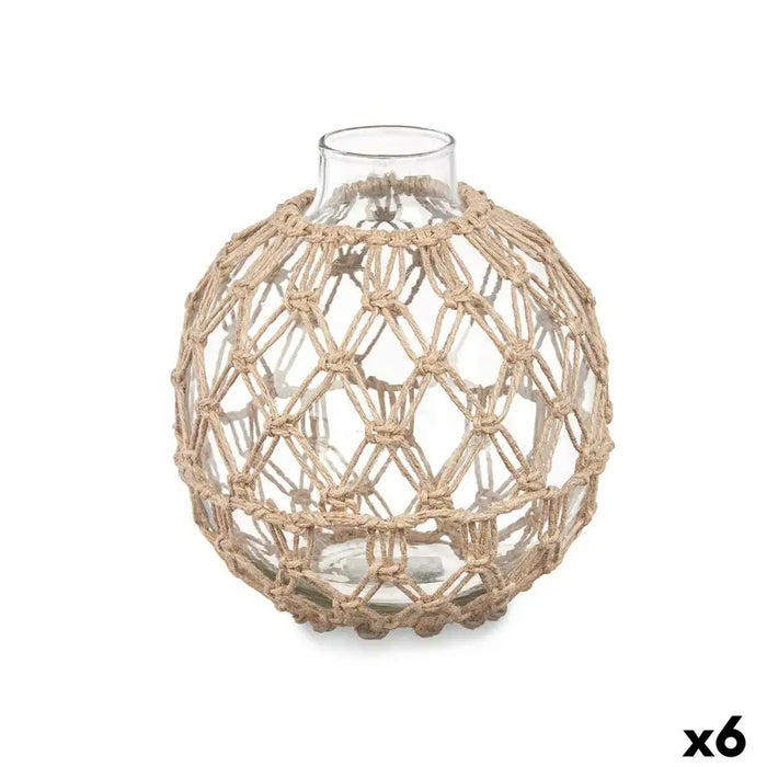 Decorative bauble Gift Decor Transparent Natural 18 x 20 x 18 cm 18 x 20 cm (6 Units) - Декорация и Осветление<<<Дом