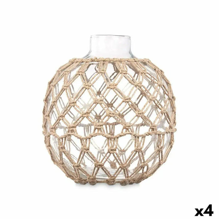 Decorative bauble Gift Decor Transparent Natural 21 x 23 cm 21 x 23 x 21 cm (4 Units) - Декорация и Осветление<<<Дом
