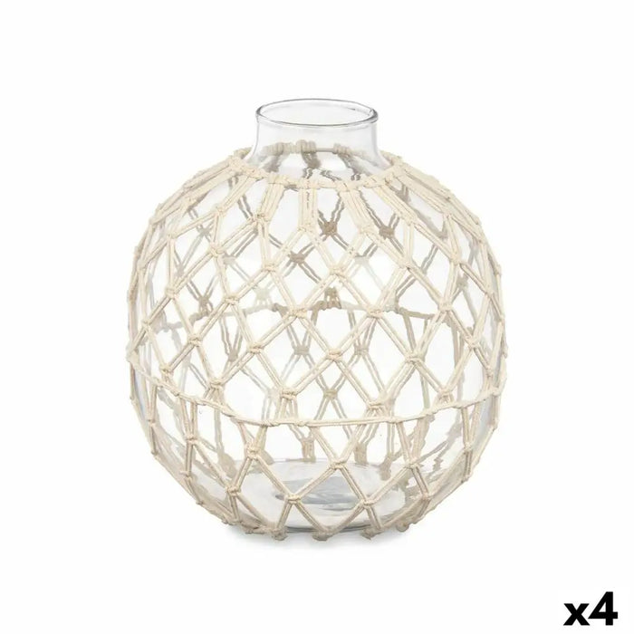 Decorative bauble Gift Decor White Transparent 21 x 23 cm 21 x 23 x 21 cm (4 Units) - Декорация и Осветление<<<Дом