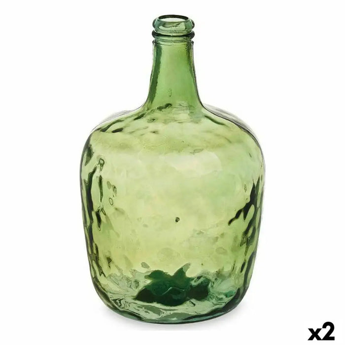 Decorative bottle Gift Decor Green Smooth 8 L 22 x 37,5 x 22 cm Decoration (2 Units) - Декорация и Осветление<<<Дом