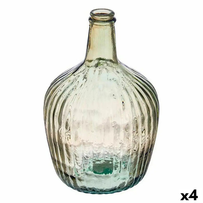 Decorative bottle Gift Decor Transparent Champagne Stripes 4 L 17 x 29 x 17 cm Decoration (4 Units) - Декорация и