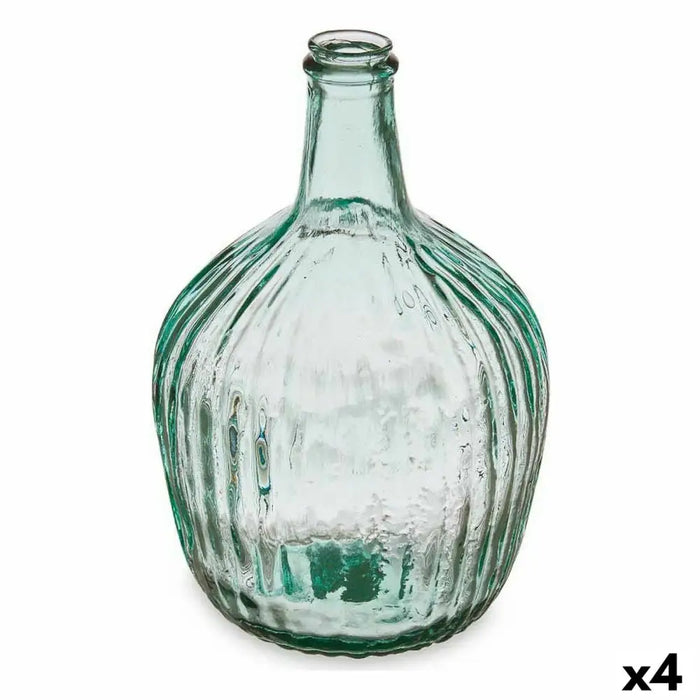 Decorative bottle Gift Decor Transparent Stripes 4 L 19 x 30 x 19 cm 16 x 29,5 x 16 cm Decoration (4 Units) - Декорация