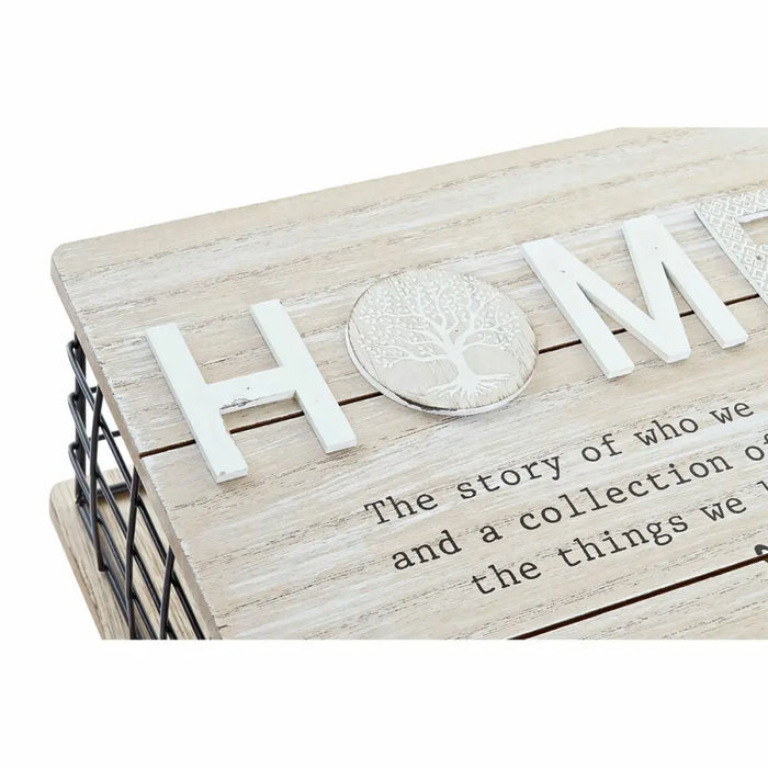 Decorative box DKD Home Decor Black Natural Metal MDF Wood - Декорация и Осветление<<<Дом Градина<<<BigBuy&&&Други